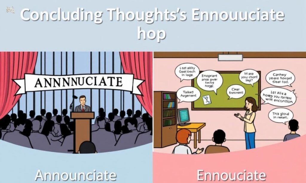 Concluding Thoughts on Annunciate vs Enunciate